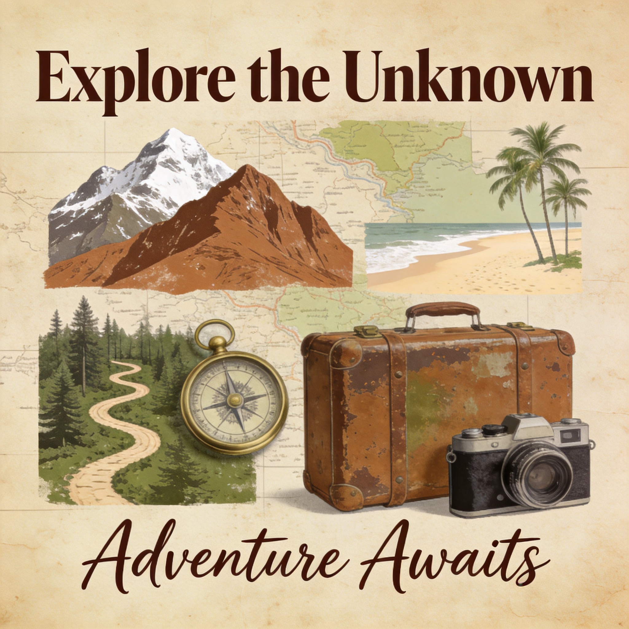 Travel & Adventure vision board image - Dream Destinations by LXNUYYHYI
